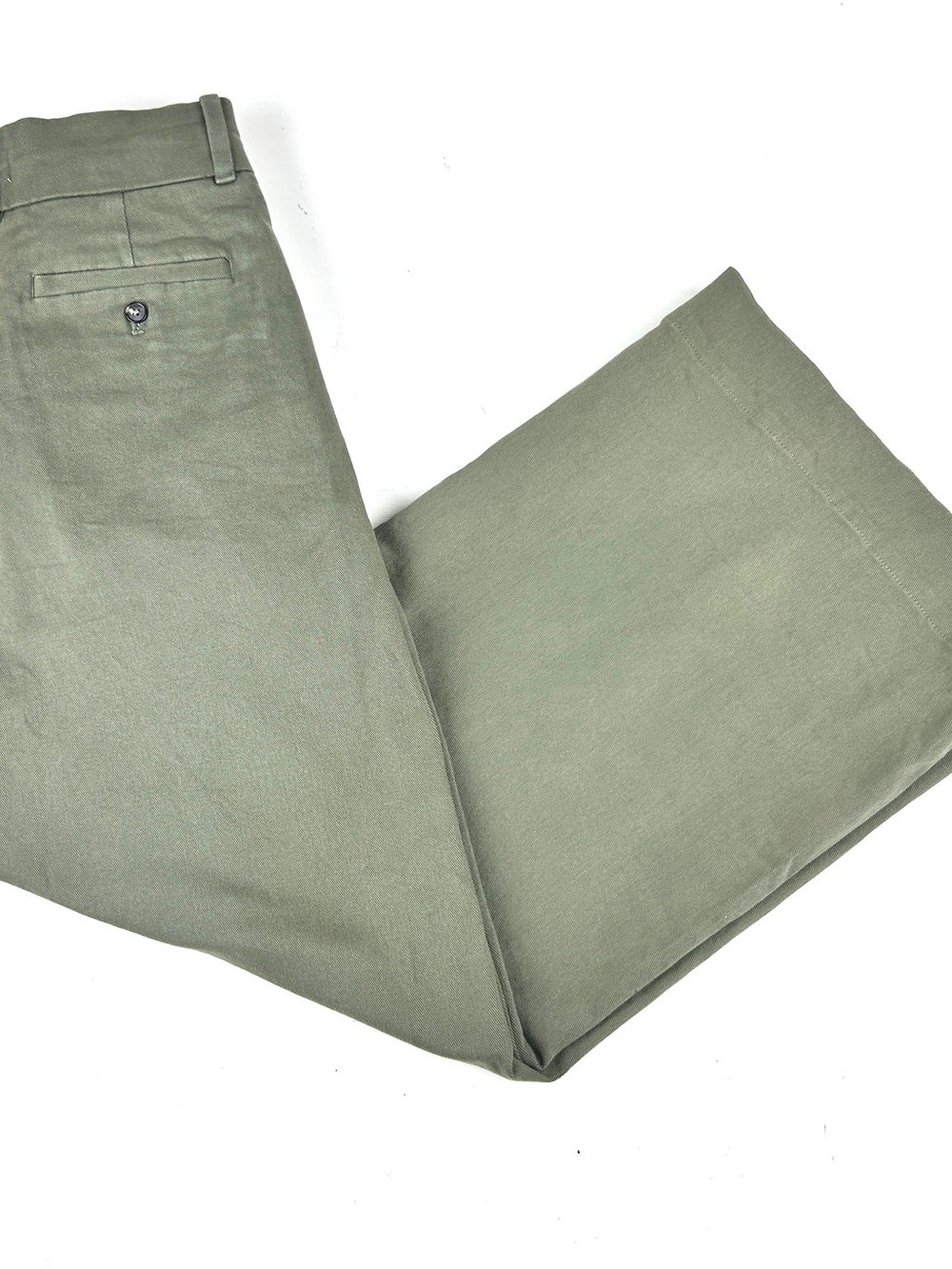 Everlane Pants Womens 2 Green Wide Leg Chino Twill High Rise Casual Pockets